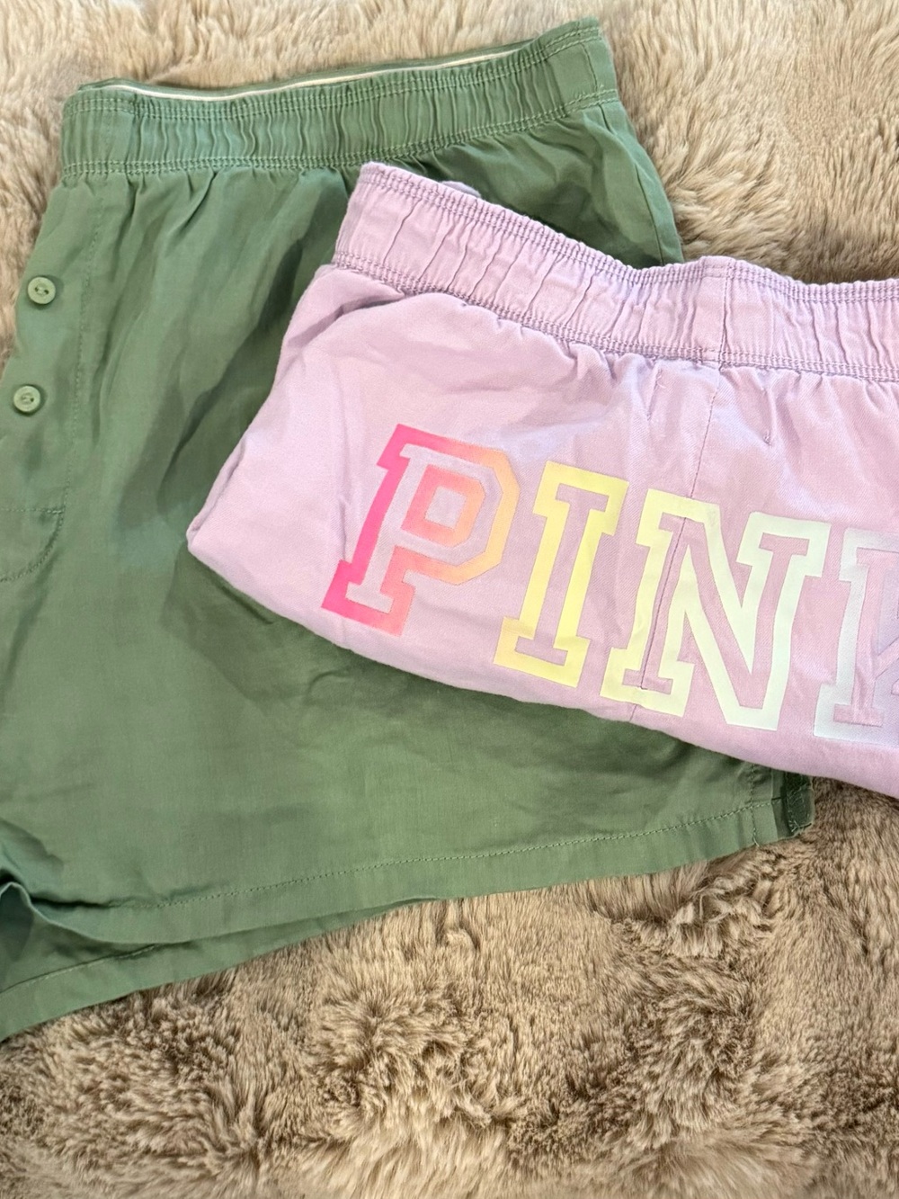 PINK Victoria's Secret Set of Pajama Shorts- Size Small
